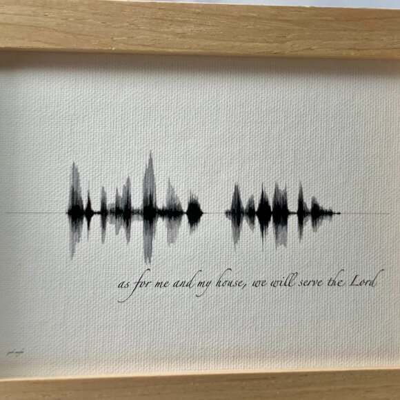 As For Me And My House, We Will Serve The Lord Soundwave 5x7 Canvas Frame - Picture 2 of 4